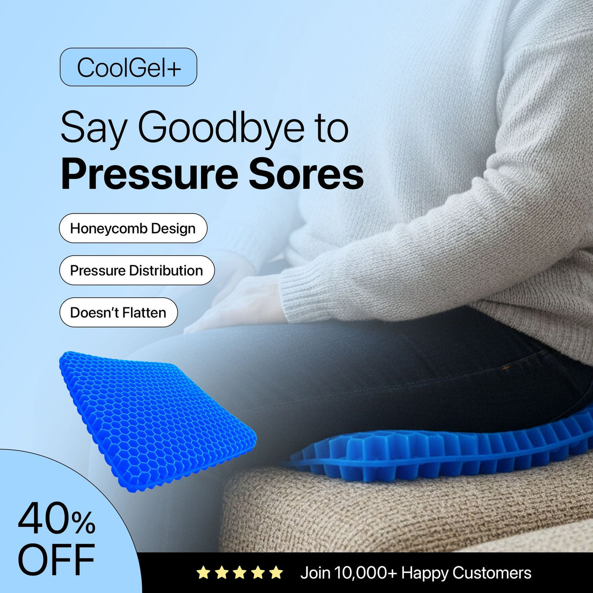 Silicone Ice Pad Insulated Car Seat Cushion