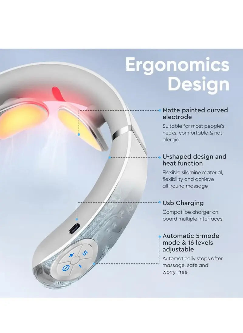 Smart Neck Massager with Heat – Cordless, Lightweight &amp; Adjustable Souq Al Riyad
